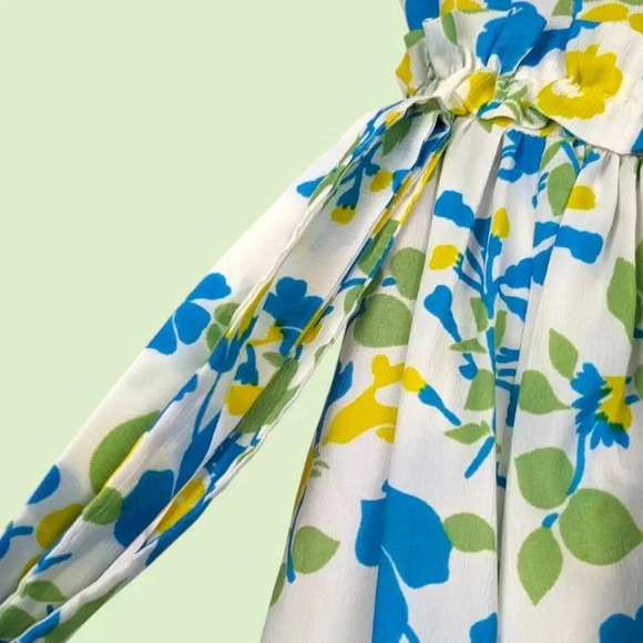 Handmade Sleeveless Floral Vintage Dress - Picture 7 of 11